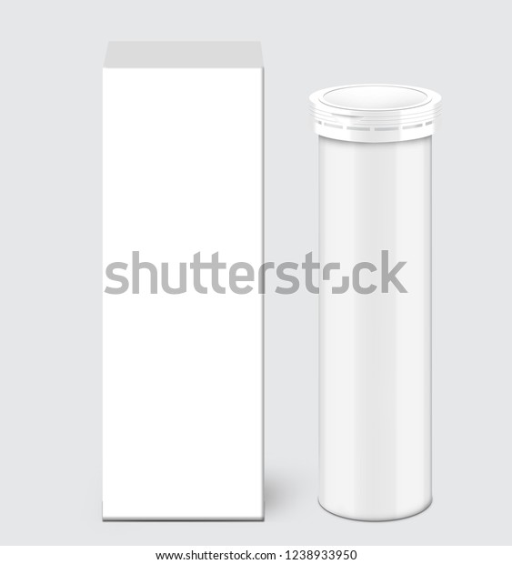 Download Round White Glossy Aluminum Cap Tube Stock Illustration 1238933950