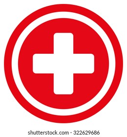 Rounded Cross Glyph Icon Style Flat Stock Illustration 322629686 ...