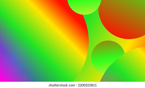 Rounded Rainbow Gradient Wallpaer Background