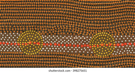 Roundels In Aboriginal Art Can Mean A Campsite Or A Water Hole.These Sites Are Very Significant To Australian Indigenous People Living In The Central Area Of Australia.