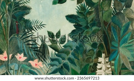 Rousseau vintage wallpaper, desktop background, The Equatorial Jungle