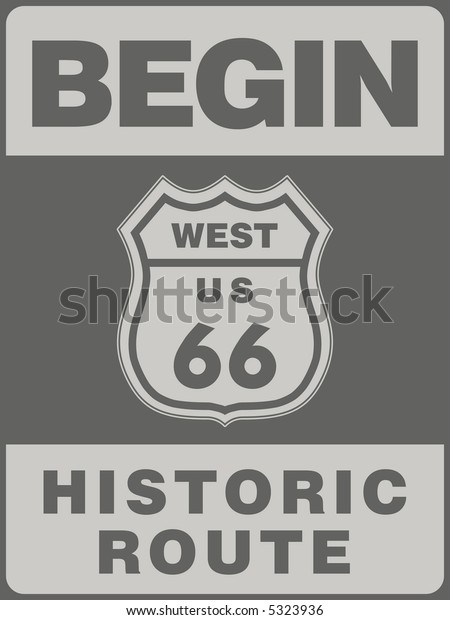 Route 66 sign. High\
resolution\
illustration
