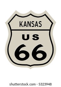 Route 66 Sign Kansas State High Stock Illustration 5323948 | Shutterstock