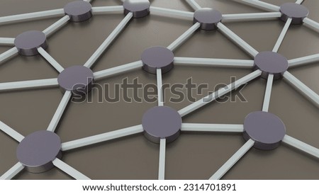 Routing and switching. Network nodes concept 3d illustration.