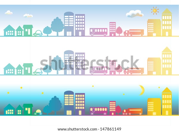 Rows of houses Illustration
