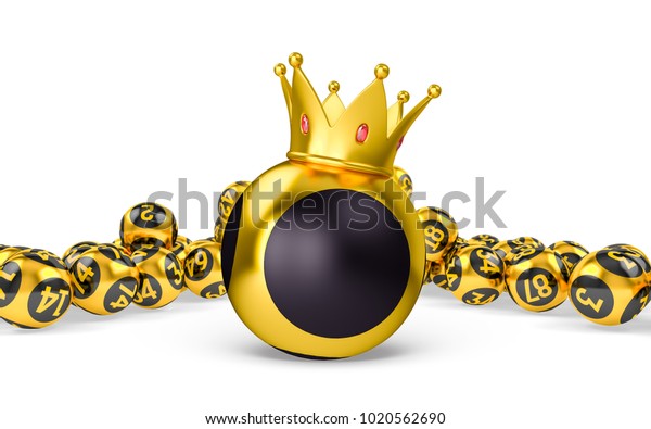 皇家宾果或彩票没有数字空白球 黄金宾果球在白色孤立的背景 金球 概念3d 插图 库存插图