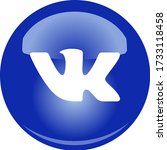 royal blue circle button icon vkontatke vk for website