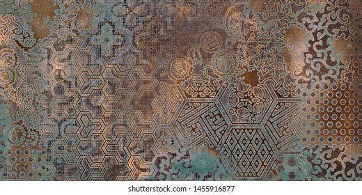 Royal Decorative Wall Art Abstract Background Texture Design.