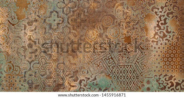 Royal Decorative Wall Art Abstract Background Texture Design.
