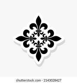 Royal Heraldic Cross, Cross Of Lilies Sticker Icon