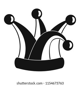 Royal Jester Hat Icon. Simple Illustration Of Royal Jester Hat Icon For Web Design Isolated On White Background