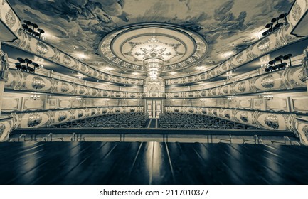 Royal Opera Room View From The Actor Stage, 3d Illustration