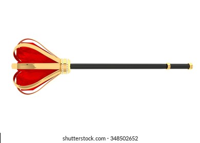 Royal Scepter On White Background