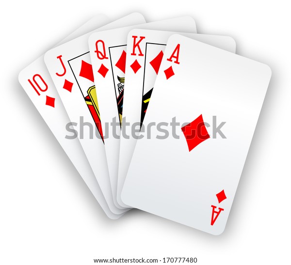 Ilustracion De Stock Sobre Royal Straight Flush Playing Cards