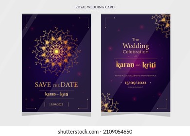 Royal wedding card design
1) Fully text editable
2) Elegant royal design
3) Print ready
  - Powered by Shutterstock