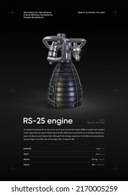 Rs25 Rocket Engine 3d Illustration Poster Stock Illustration 2170005259 ...