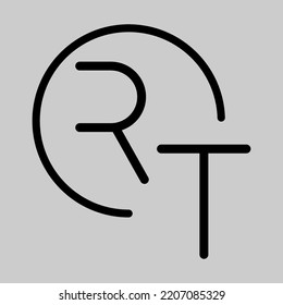 RT monogram simple logo best value for your business - Powered by Shutterstock