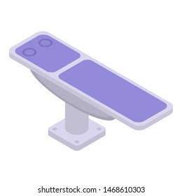 Rubber Diving Board Icon. Isometric Of Rubber Diving Board Icon For Web Design Isolated On White Background