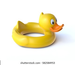 Rubber ring duck 3d rendering