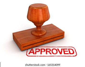 Rubber Stamp Approved (clipping Path Included)