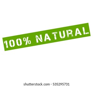 Rubber stamp with text 100% natural - Shutterstock ID 535295731