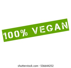 Rubber stamp with text 100% vegan - Shutterstock ID 536644252