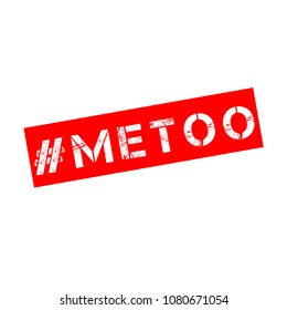 Rubber Stamp With Text #metoo