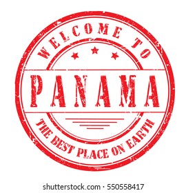 Rubber Stamp Welcome Panama Best Place Stock Illustration 550558417 ...