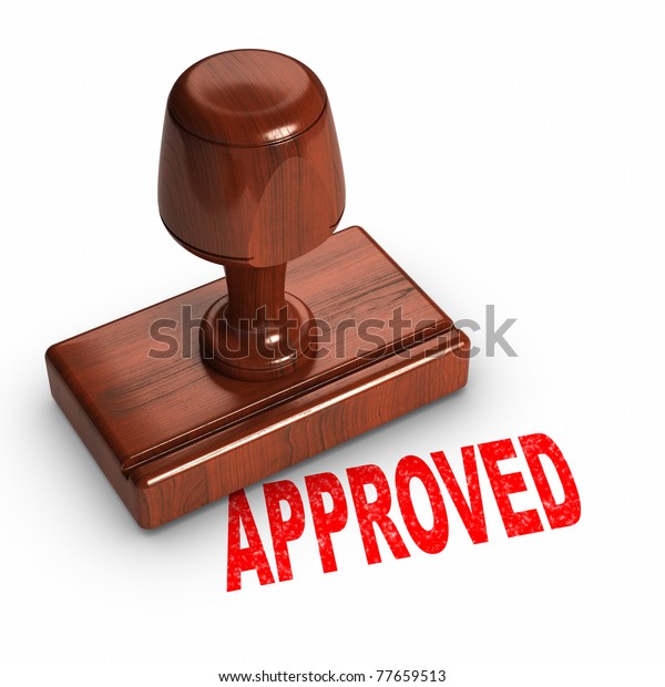 Rubber Stamp Word Approved Printed Stock Illustration 77659513 ...