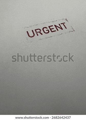rubber stamps of “ URGENT “ using for urgent documents 