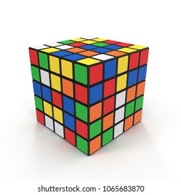 Rubiks Cube 5x5 On White 3d Stock Illustration 1065683870 | Shutterstock