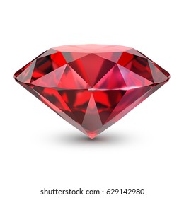 Ruby. 3d image. Isolated white background.