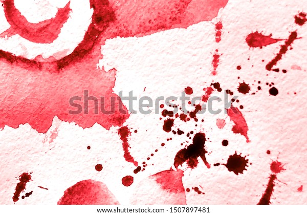 Rubyの芸術的な汚い絵 犯罪現場 鮮やかな水彩の壁紙 血しぶき 血色のボヘミアン手染め 血痕 まだら紙 白い背景に のイラスト素材