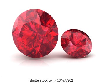 Ruby On White Backgroundvector Illustration Stock Vector (Royalty Free ...