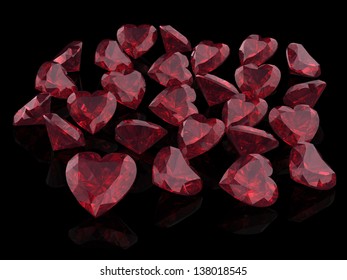 Ruby or Rodolite gemstone (high resolution 3D image) - Shutterstock ID 138018545
