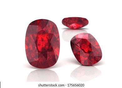 Ruby On White Backgroundvector Illustration Stock Vector (Royalty Free ...