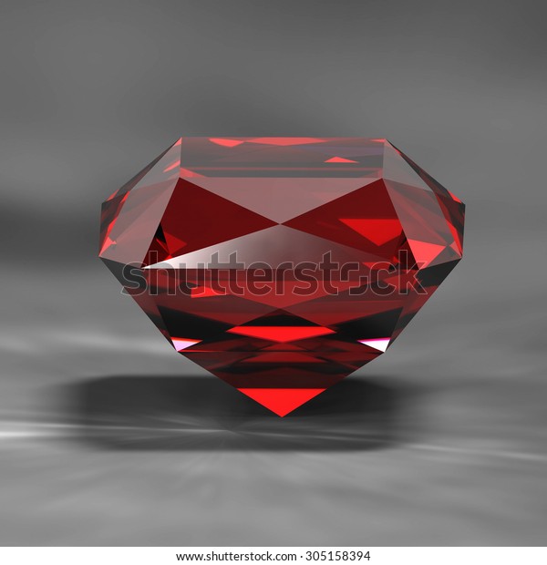 Ruby Side View On Gray Background Stock Illustration 305158394 ...