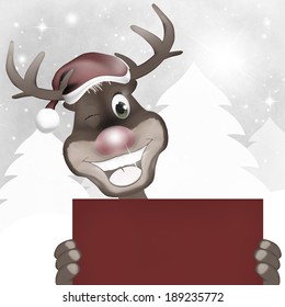 Rudolph Red Nose Happy Christmas