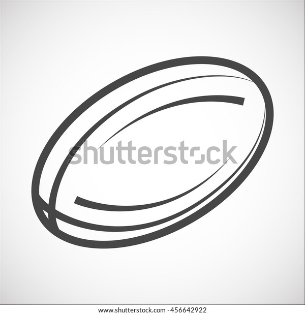 Rugby Ball Icon Ball Line Icon Stock Illustration 456642922