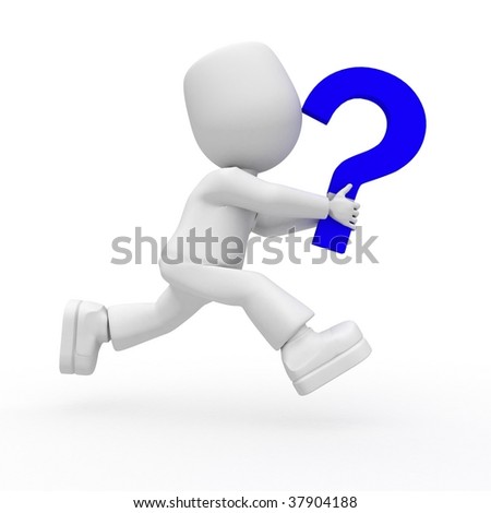 run with black question