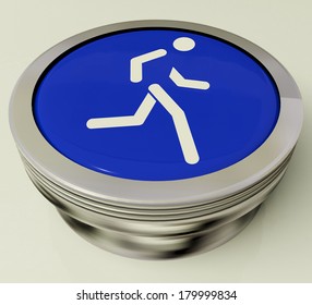 Runner Button Meaning Race Or Getting Fit