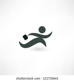 Running Businessman Icon