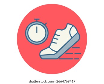 Running icon. Sport vector icon. Solid editable vector icons. Flat illustration.