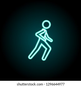 running man icon. Elements of Navigation in neon style icons. Simple icon for websites, web design, mobile app, info graphics