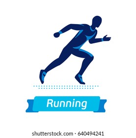 Vector Illustration Silhouette Running Girl Running Stock Vector ...