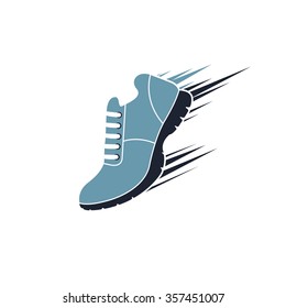 Running Shoe Icon On White Background.