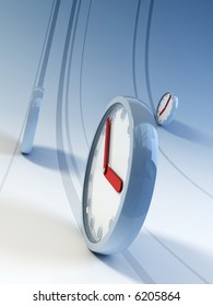 running time concept with rolling clocks