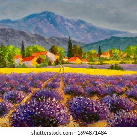 Lukisan lanskap pedesaan Prancis