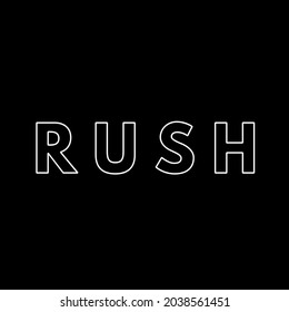 Rush Name Text 3d Illustration Photo Stock Illustration 2038561451 ...