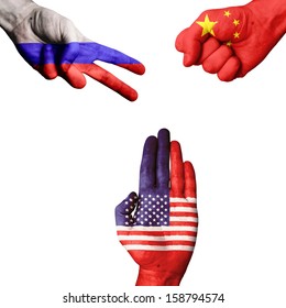 Russia China USA Rock-paper-scissors